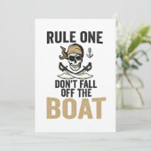 Regel één: val niet van de boot Funny Kaart (Staand voorkant)