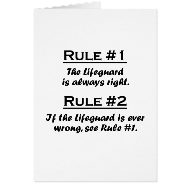 Regel Lifeguard (Voorkant)