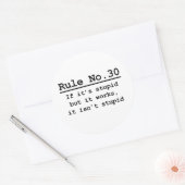 Regel nr. 30 ronde sticker (Envelop)