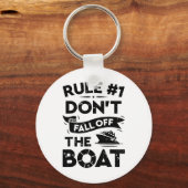 Regel nummer 1 Herfst niet van de boot Funny Ship Sleutelhanger (Voorkant)