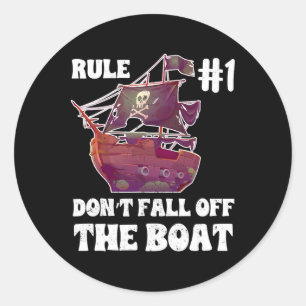 Regel nummer #1 Herfst niet van de bootpiratenfunn Ronde Sticker