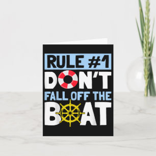 Regel Nummer 1 Val Niet Van De Boot T-Shirt Cruise Kaart