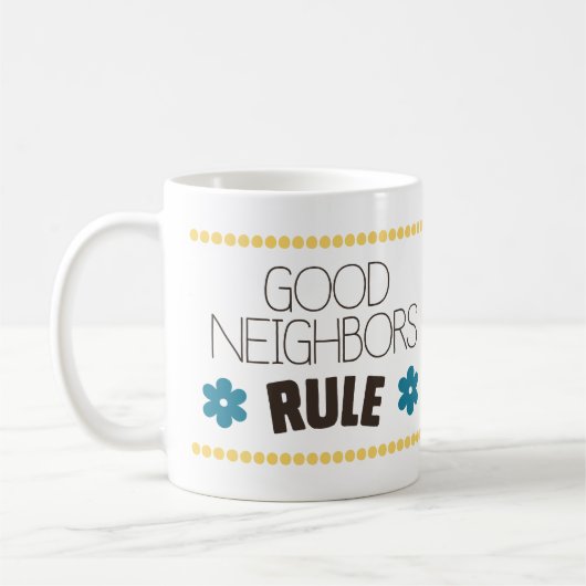 Regel voor goede buren koffiemok (Links)