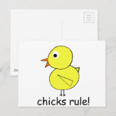 Regel voor kuikens briefkaart (Voorkant / Achterkant)