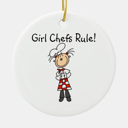 Regel voor meisjes Chefs Keramisch Ornament (Voorkant)
