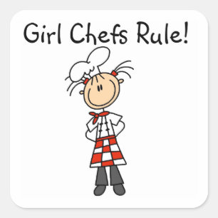 Regel voor meisjes Chefs Vierkante Sticker