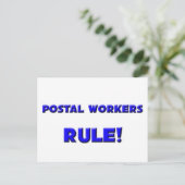 Regel voor postwerknemers! briefkaart (Staand voorkant)