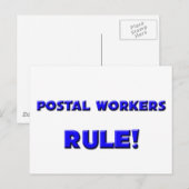 Regel voor postwerknemers! briefkaart (Voorkant / Achterkant)