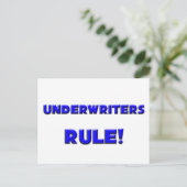 Regel voor underwriters! briefkaart (Staand voorkant)