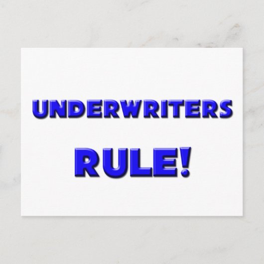 Regel voor underwriters! briefkaart (Voorkant)