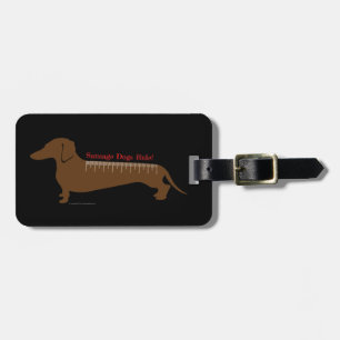 Regel voor worst-honden bagagelabel