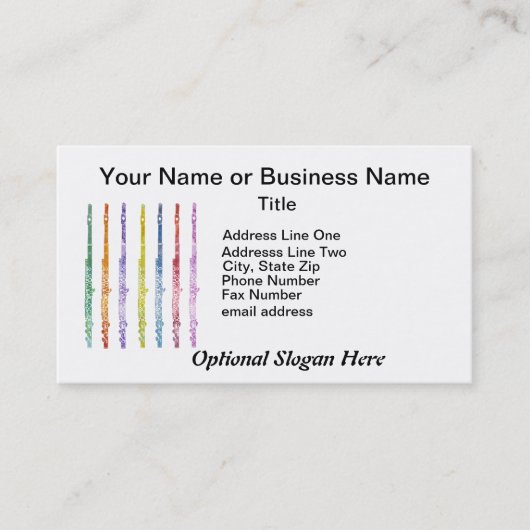 Regelboog van vloten visitekaartje (Voorkant)
