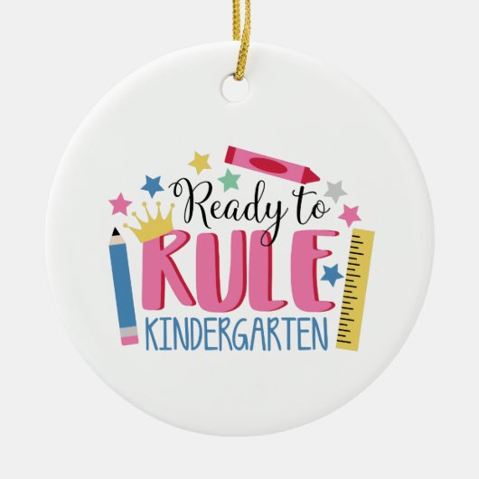 Regelgevende Kindergarten Keramisch Ornament (Voorkant)