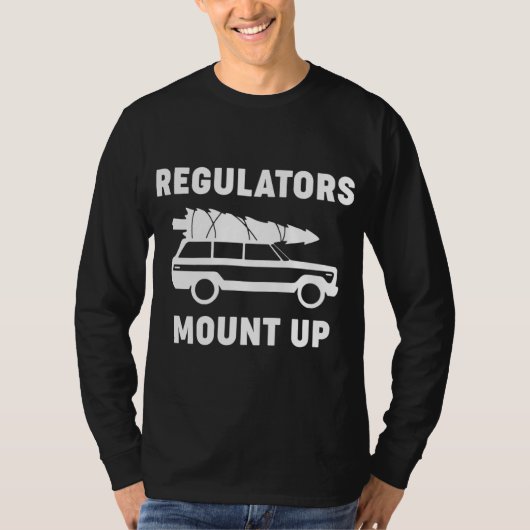 Regelgevers monteren grappige kerst t-shirt (Voorkant)