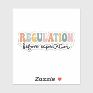 Regelgeving vóór verwachting sticker