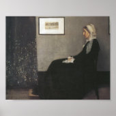 Regeling in grijs en zwart - Moeder van Whistler Poster (Voorkant)
