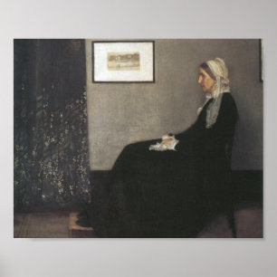 Regeling in grijs en zwart - Moeder van Whistler Poster