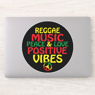 Regelontwerp met positieve quotes en reggadevlag sticker
