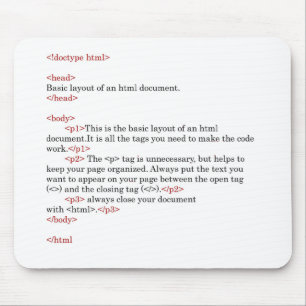 regels van html muismat