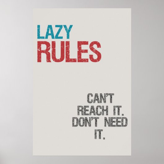 Regels van Lazy Poster (Voorkant)