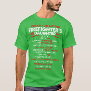 Regels voor Dating Brandweer Dochter Brandweer T-shirt