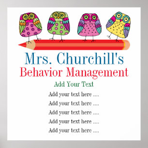 Regels voor de klas van de leraar / BELONINGEN / M Poster