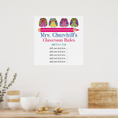 Regels voor de klaslokalen van leraren poster (Keuken)