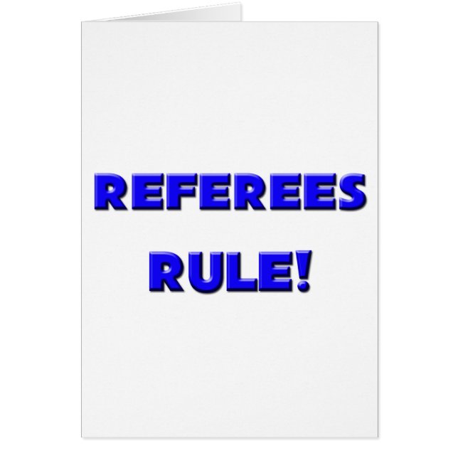 Regels voor de scheidsrechters! (Voorkant)