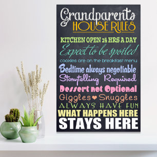 Regels voor grootouders poster