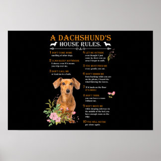 Regels voor het Dachshund-huis Poster
