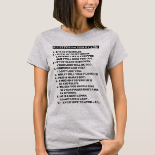 Regels voor het daten van mijn zoon t-shirt