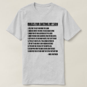 Regels voor het doden van mijn zoon t-shirt