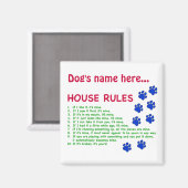 Regels voor honden magneet (Voorkant / Achterkant)