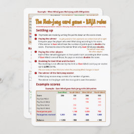 Regels voor kaartspel - Instellen Kaart