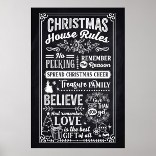 Regels voor kerstmis poster