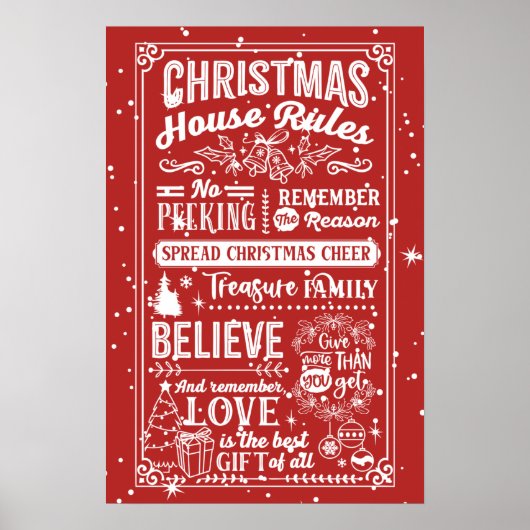 Regels voor kerstmis poster (Voorkant)