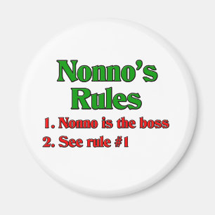 Regels voor nonno (Italiaanse grootvader) Magneet