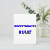Regels voor receptionisten! briefkaart (Staand voorkant)