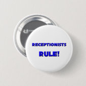 Regels voor receptionisten! ronde button 5,7 cm (Voorkant /achterkant)