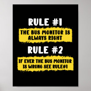Regels voor schoolbusmonitor poster