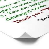 Regels voor tapewisselaar poster (Hoek)