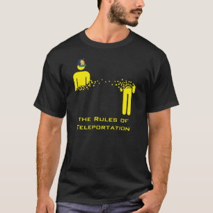 Regels voor teleportatie donker t-shirt