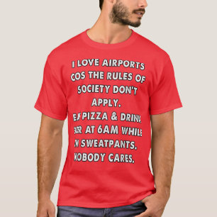 regels voor vliegtickets t-shirt