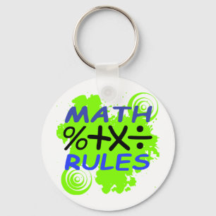 Regels voor wiskunde sleutelhanger