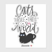 Regels voor zwarte katten in de wereld sticker (Vel)