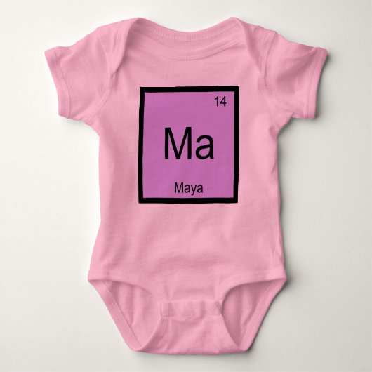 Regeltabel Maya Name Chemistry Element Romper (Voorkant)