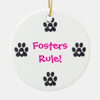 Regelversiering voor fosters en redders keramisch ornament