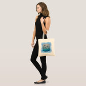 Regen Bloemen tote tas (Voorkant (model))
