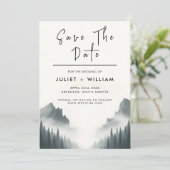 Regen Cloud Natuur Smoky Mountain Bruiloft Save The Date (Staand voorkant)
