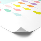 Regen Cloud nursery decor Raindrops Kinder room Gi Poster (Hoek)